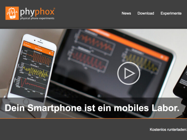 Screenshot phyphox.org